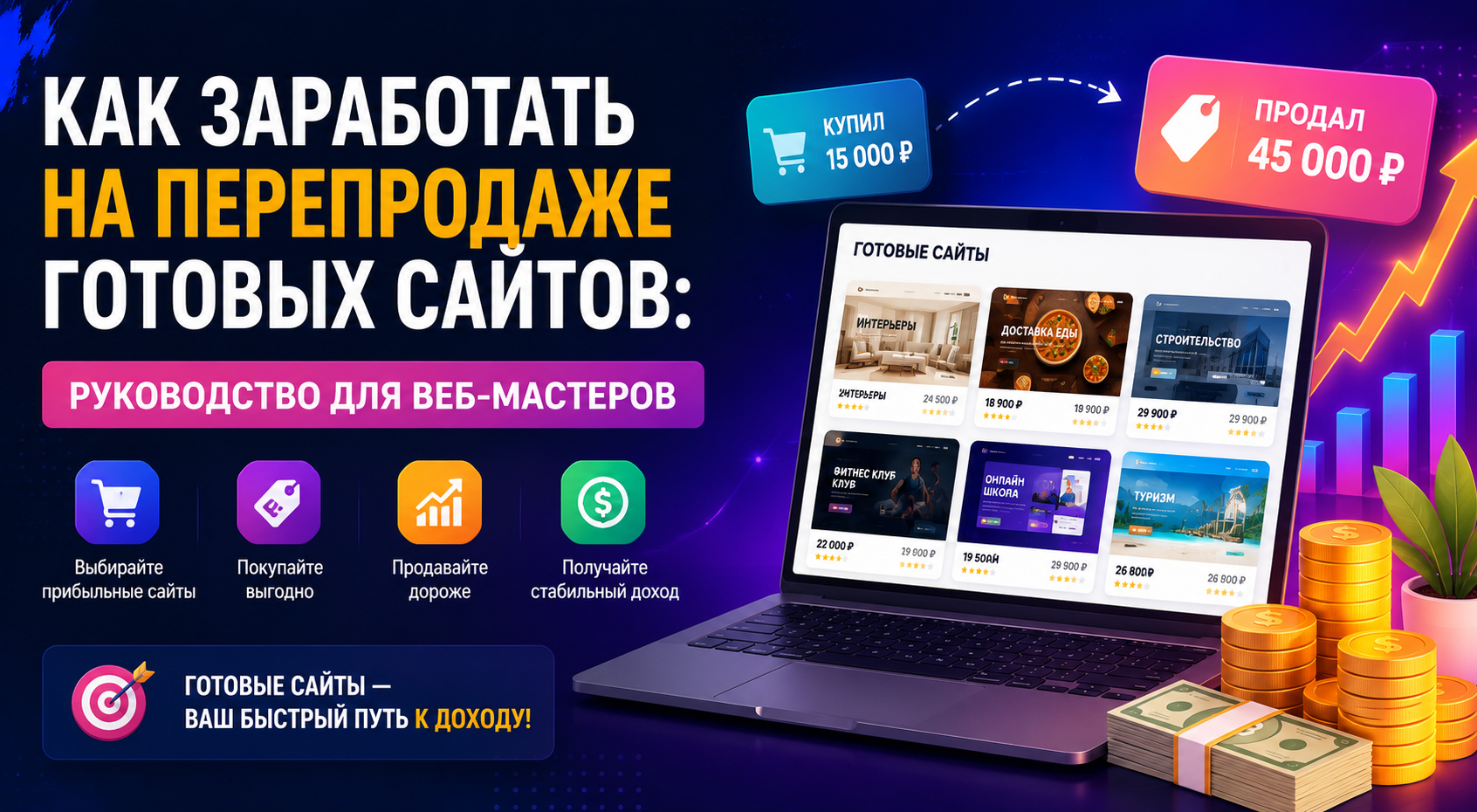 Как заработать на перепродаже готовых сайтов: руководство для веб-мастеров